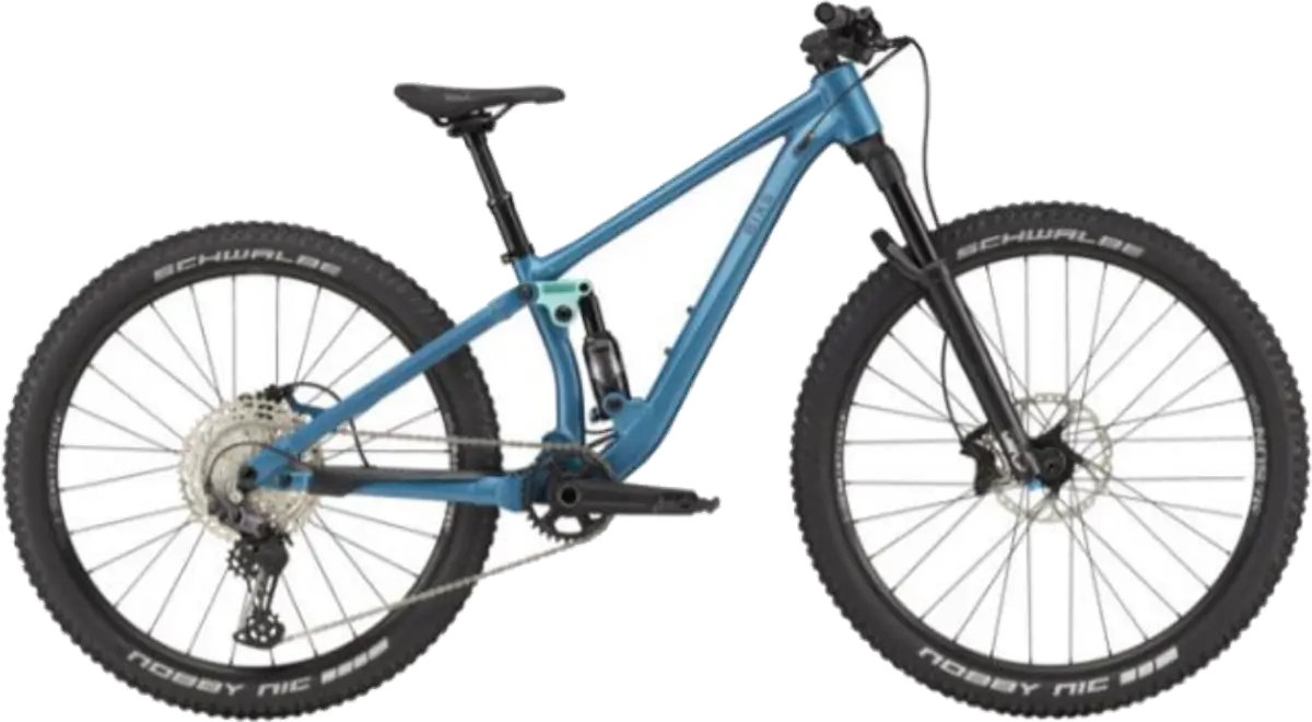 Blaues Full-Suspension Mountainbike